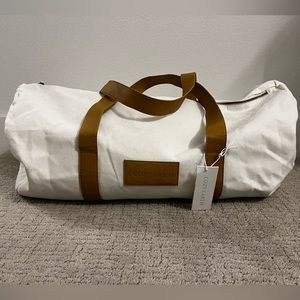 Cozy Earth White Canvas Duffel Bag
